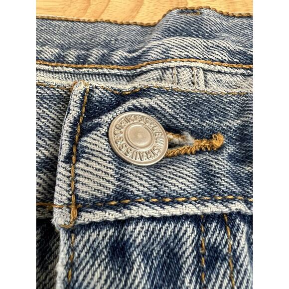 Vintage Levis 550 Relaxed Fit Blue USA Made Jeans 38X34 Red Tab Boyfriend/Mom - Picture 7 of 12